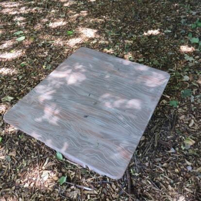 wood and concrete play table